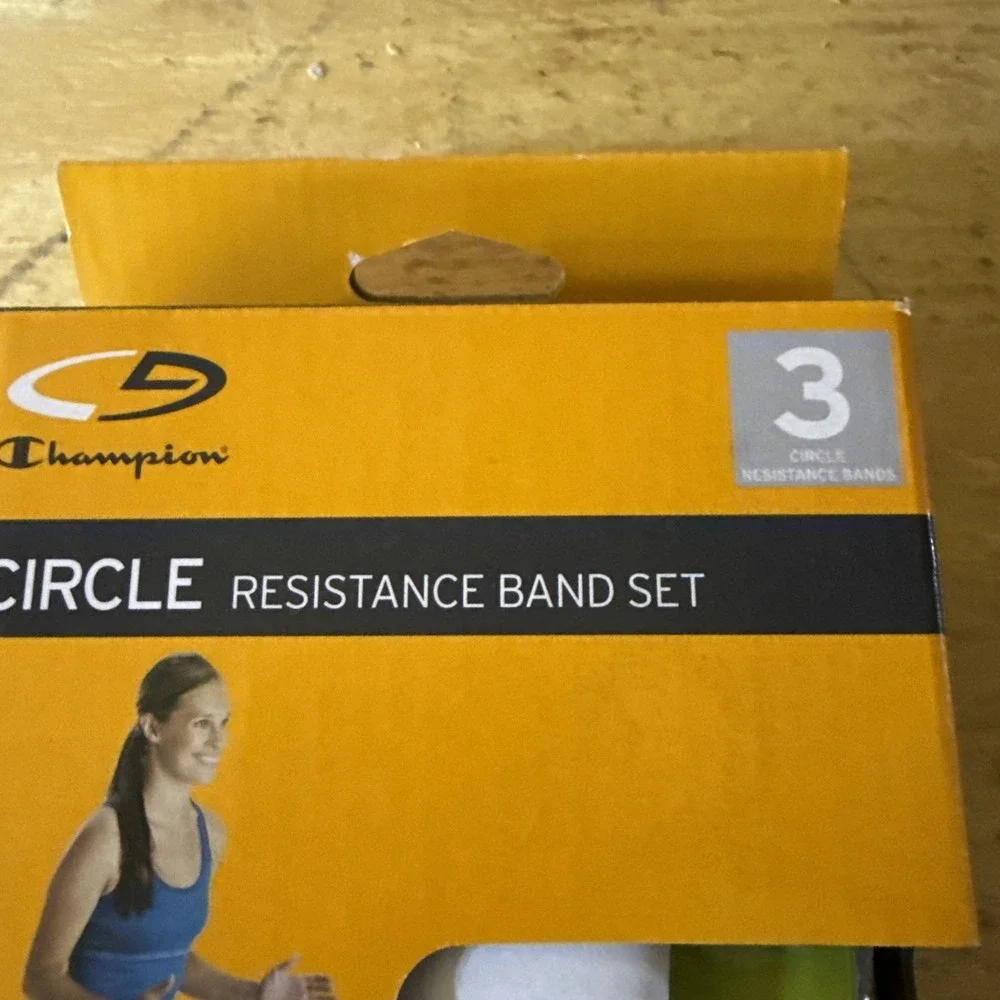 CHAMPION Exercise Circle Resistance Band ~ 3 Pack Set Light Medium & Heavy NEW